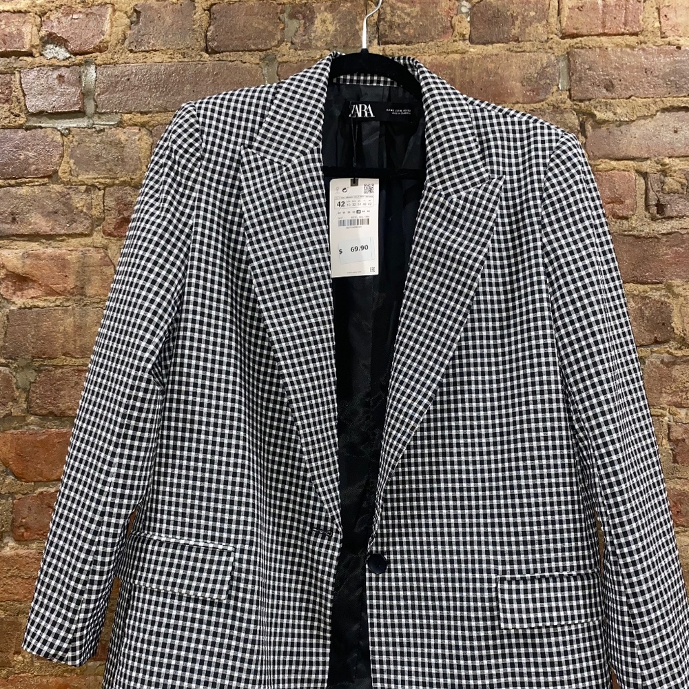 ZARA Houndstooth Blazer